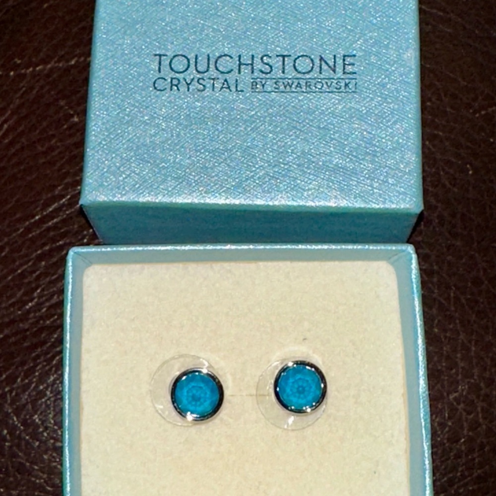 Touchstone Crystal Blue Earrings